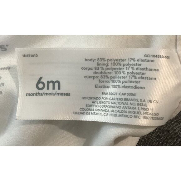 Carter's Leopard Print One Piece Bathing Suit Swimsuit 6M Baby Brown Pink 6 Mos - Picture 7 of 8